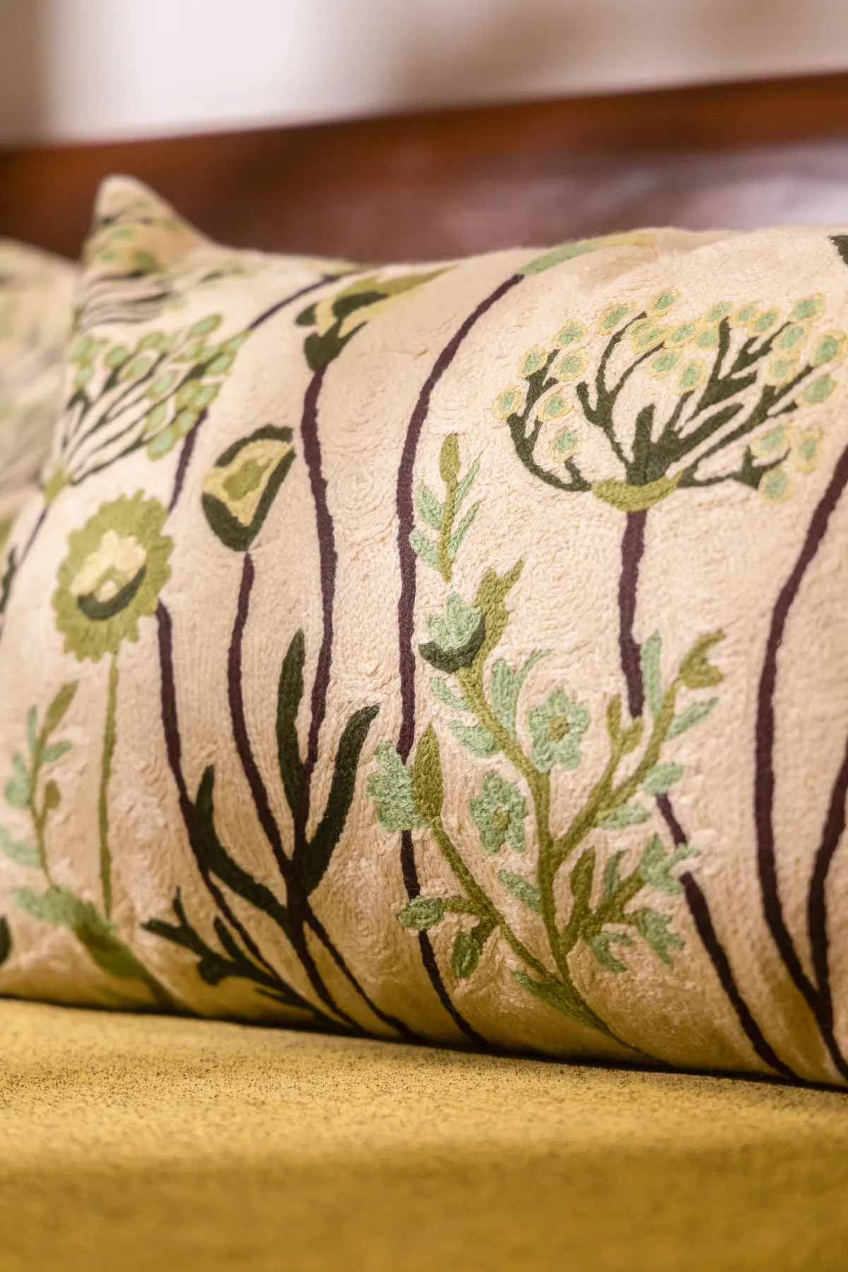 Sage Meadow Silhouette Cushion Cover