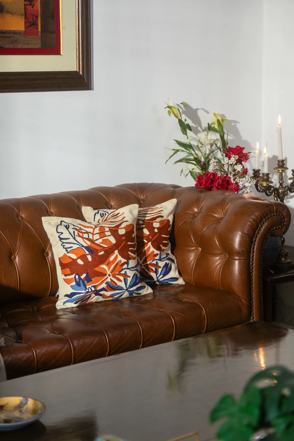 Tropical Terra Crewel Cushion Cover - Image 1